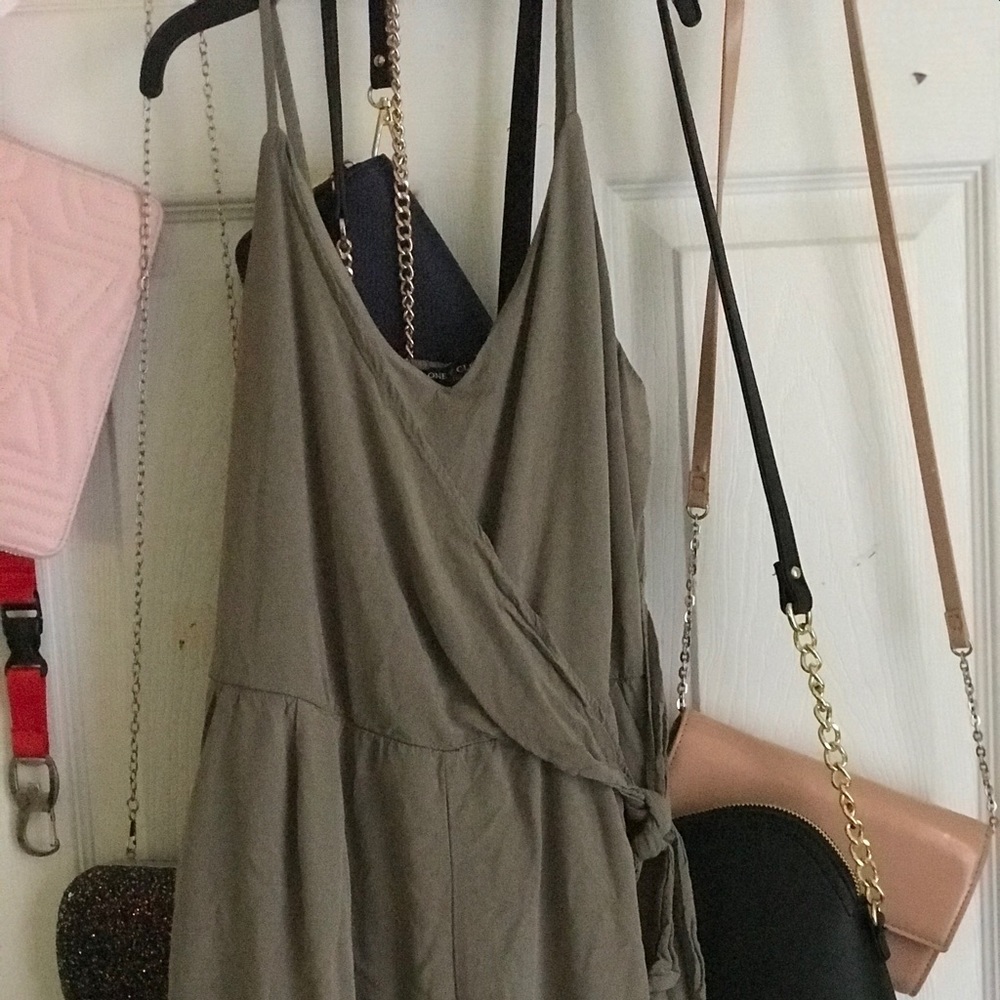 Olive green wrapped jumper